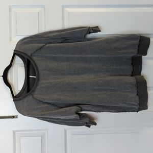 Free People 3/4 drop sleeve oversized sweatshirt fits XS-L